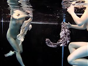 two damsels swim and get nude uber-sexy